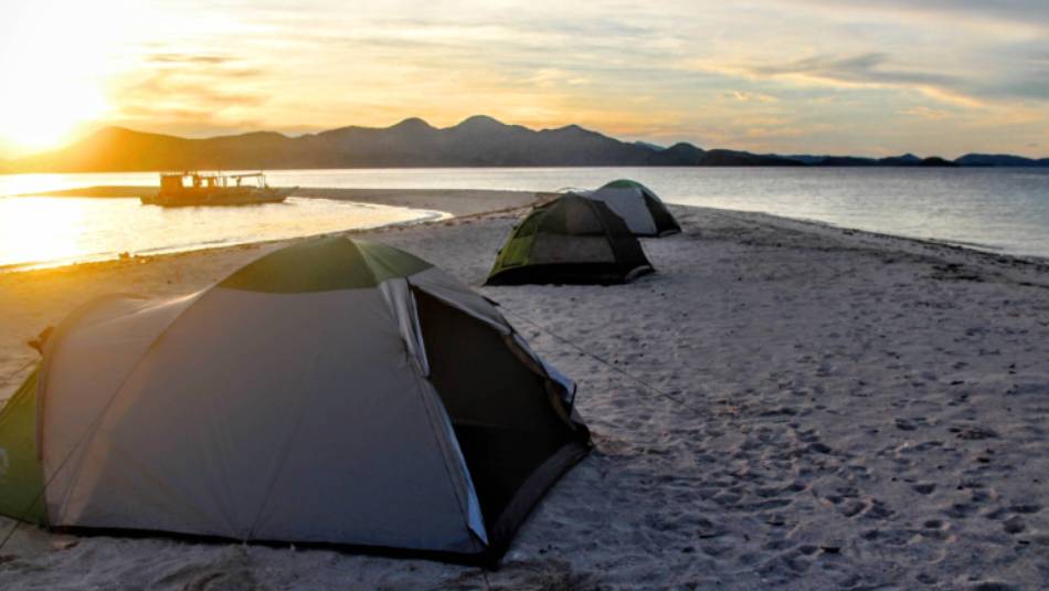 Camping on a Ditaytayan Sandbar in the Philippines