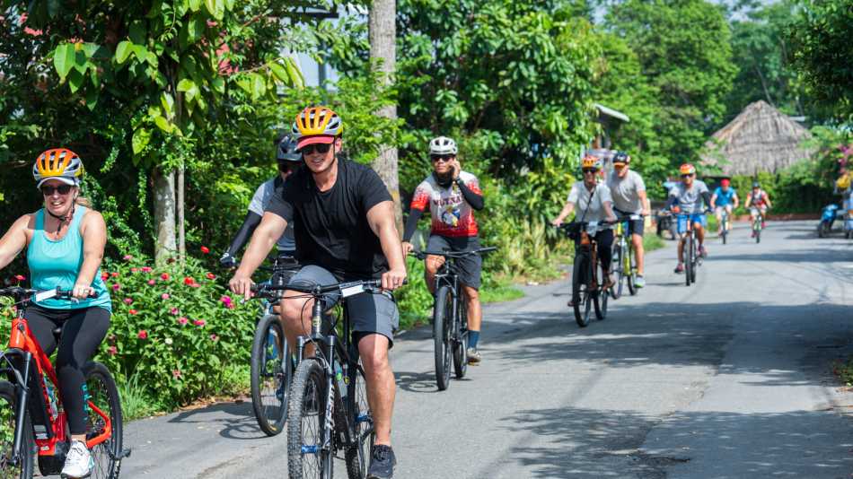 Enjoying the backroads by bike