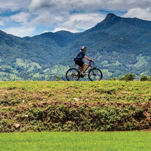 Enjoying the ride on through rural Vietnam