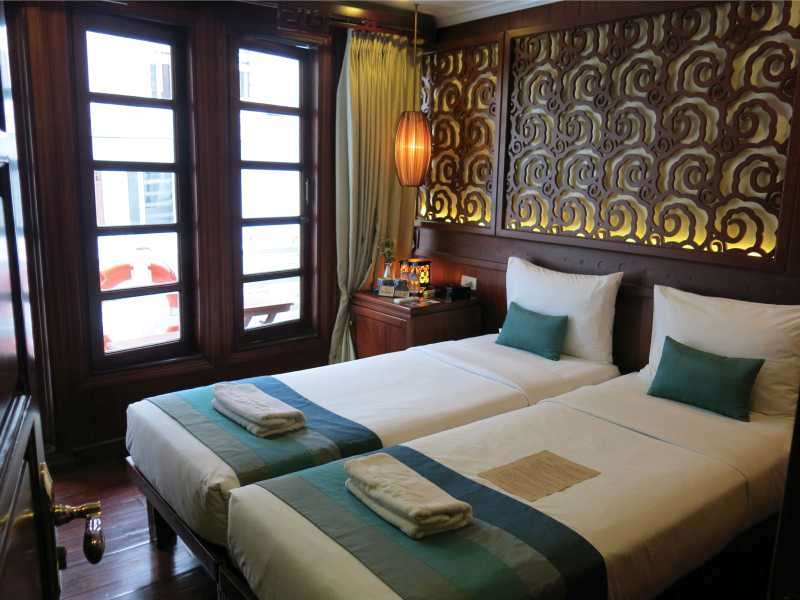 Cabin accommodation sailing down Halong Bay | Sarah Hunt