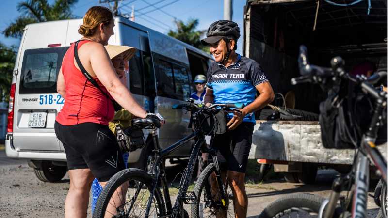 Our fully supported cycle trips offer backup vehicles, bike mechanics and quality local guides | Lachlan Gardiner