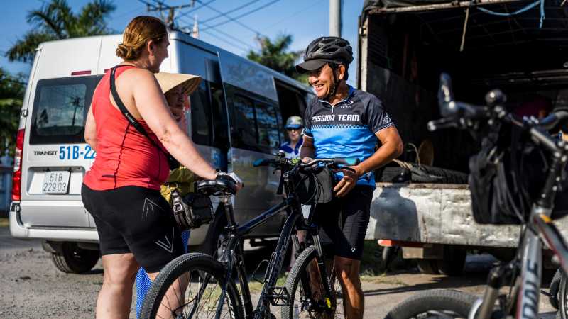 Our fully supported cycle trips offer backup vehicles, bike mechanics and quality local guides | Lachlan Gardiner