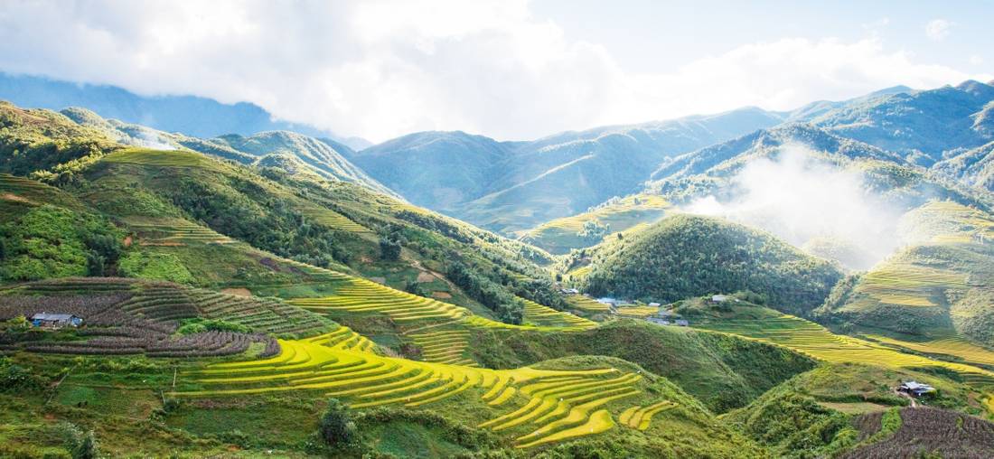 The famous rice field terraces of Northern Vietnam