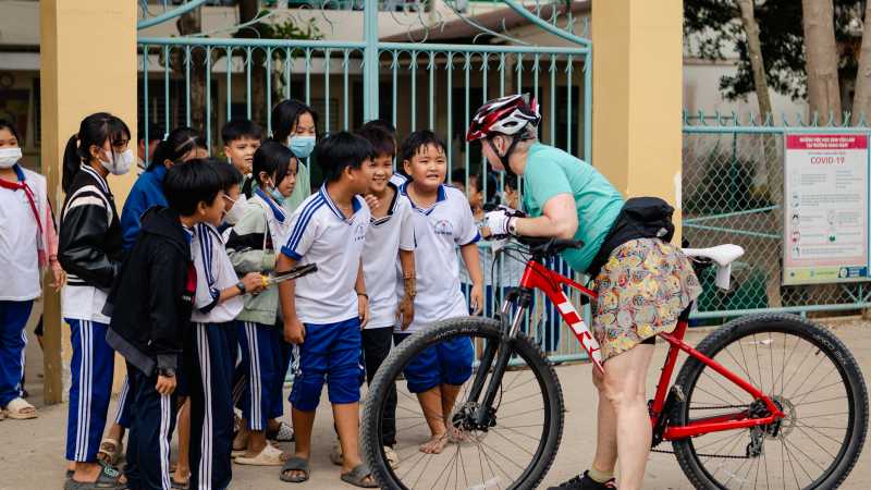 Stopping for a break on the way to Cambodia