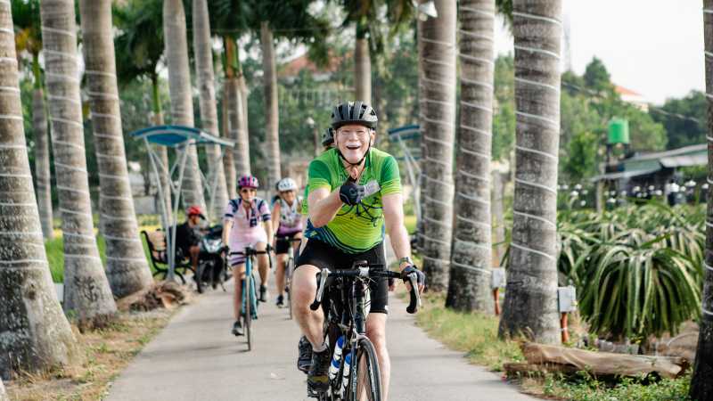 Cycling the happy road, Mekong Delta