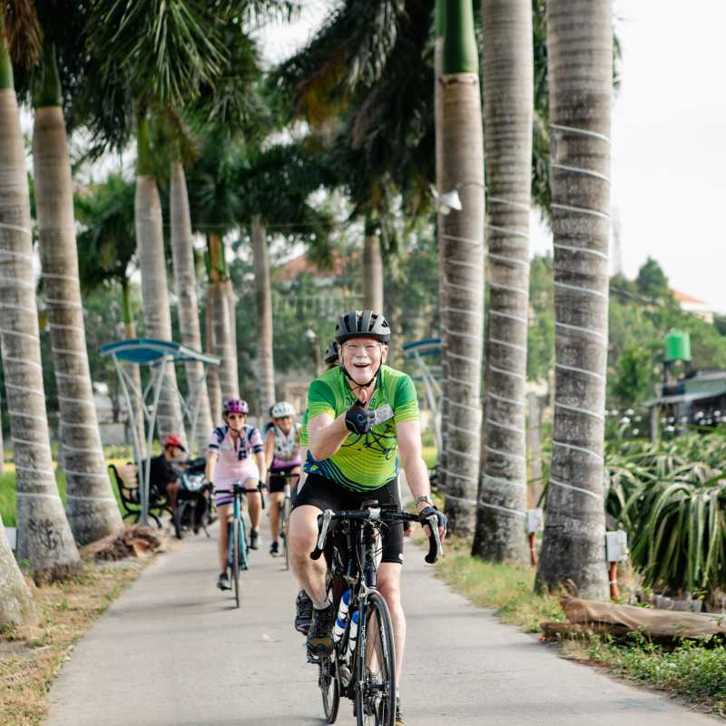 Cycling the happy road, Mekong Delta