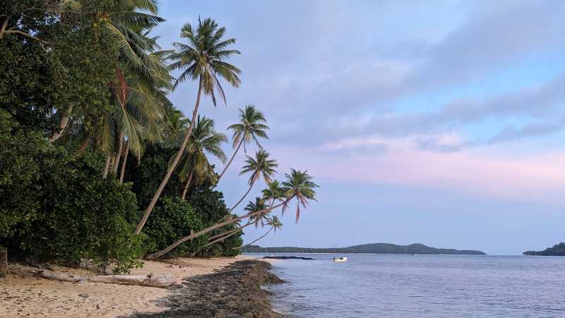 Unwind on palm-fringed beaches after rewarding days of paddling in Fiji’s island paradise