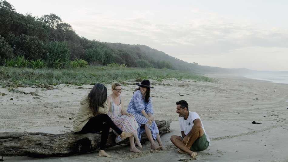 Relax on the beach of an evening