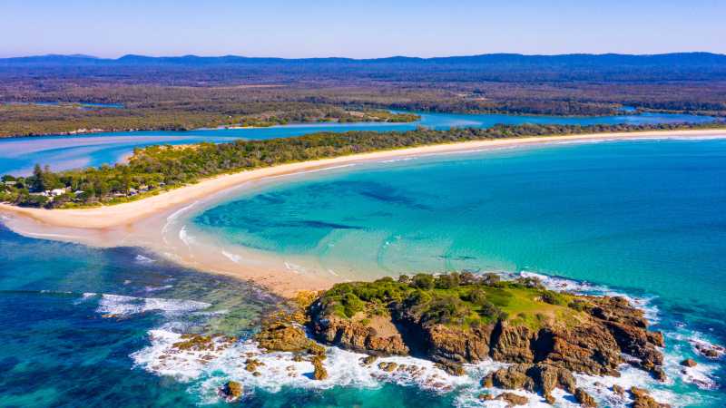 Enjoy the stunning coastal views of Plover Island and Sandon River Campground