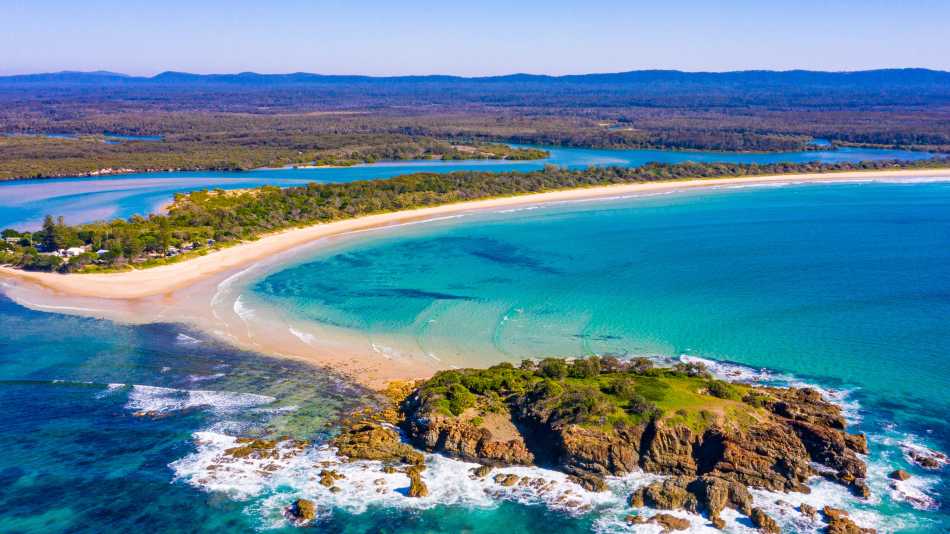 Enjoy the stunning coastal views of Plover Island and Sandon River Campground