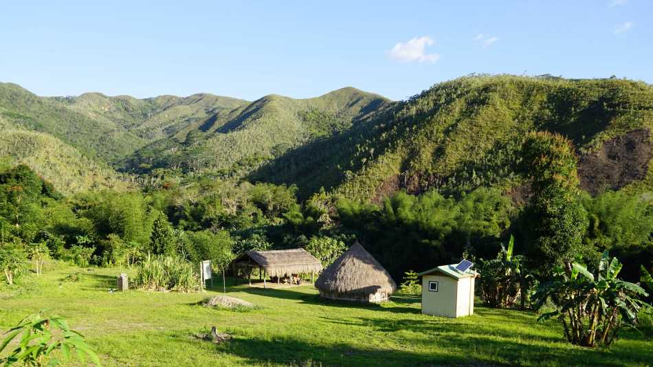 Campsite at Pombei village