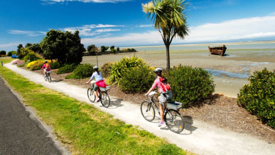 Cyclists on the Great Taste Cycle Trail at Motueka | Dean McKenzie