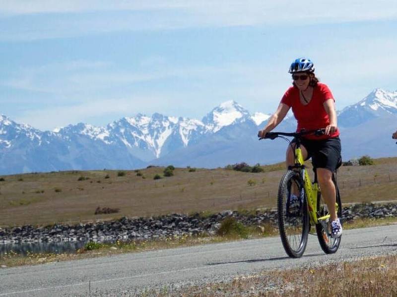Take in the views of Aoraki, Mt Cook as you ride along turquoise canals | Lisa Jones
