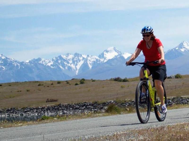 Take in the views of Aoraki, Mt Cook as you ride along turquoise canals | Lisa Jones