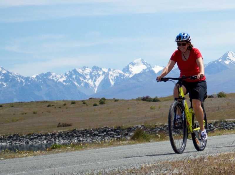 Take in the views of Aoraki, Mt Cook as you ride along turquoise canals | Lisa Jones