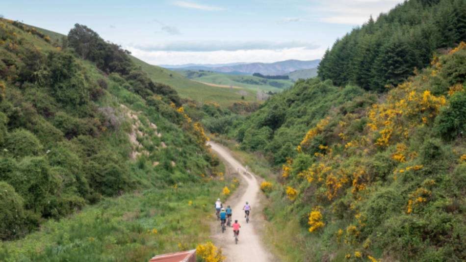 Cyclists riding along the Clutha Gold Trail | Geoff Marks