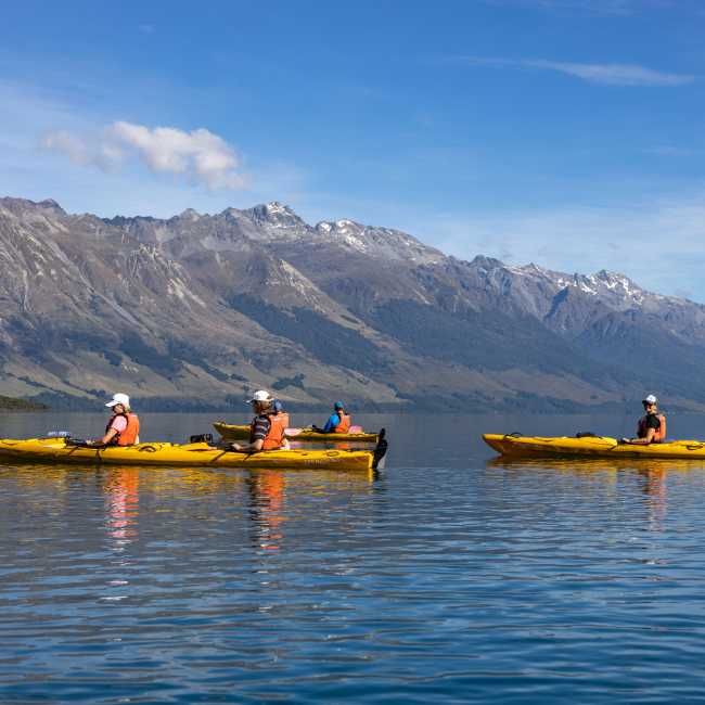 Kayak out to Wawahi Waka Pigeon Island and explore on foot! Experience the Wawahi Waka Pigeon Island Hut and the beauty of Whakatipu Waimaori - Lake Wakatipu! | Izzi Barton