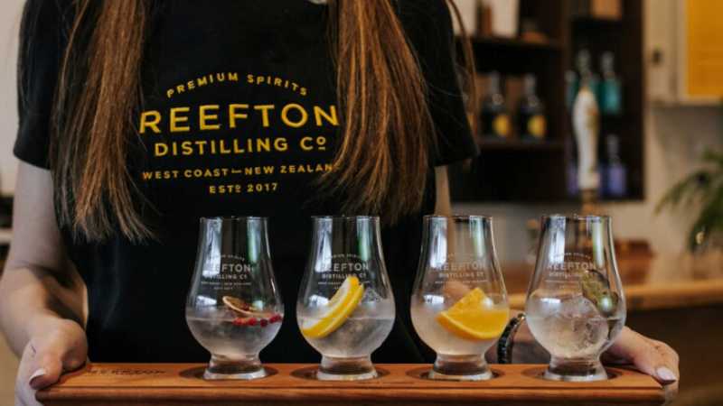 Gin tasting at Reefton Distiling Co