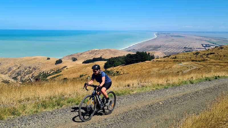 Views of the coastline climbing on Banks Peninsula | Hana Black