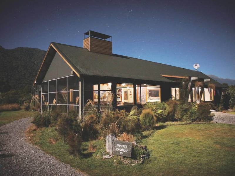 Spend a night in the luxury, backcountry Martin's Bay Lodge | Hollyford Track