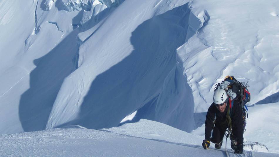 Climber on the Alpine Climbing Course