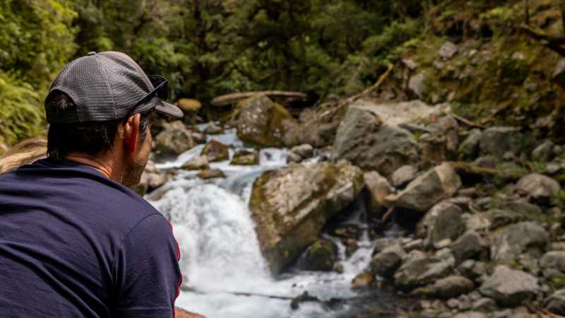 Discover the spectacular Marian Falls, secluded and stunning, in the Hollyford Valley - the perfect way to round out your overnight stay on the Milford Sound | Izzi Barton
