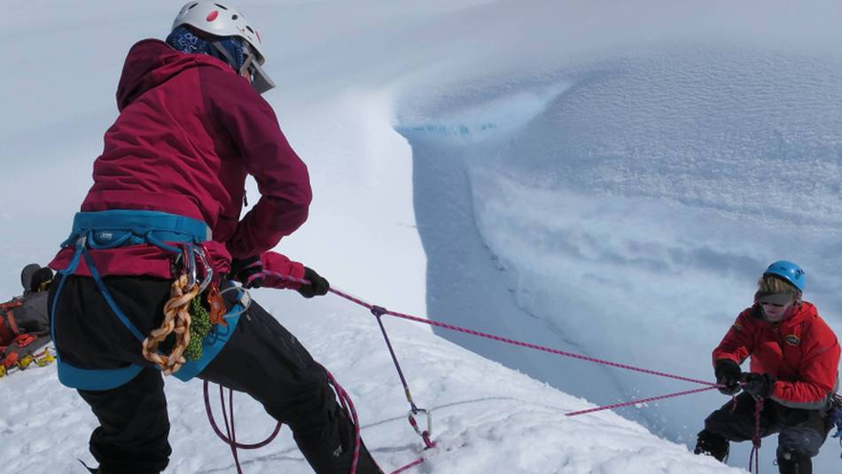 Practicing skills during the Alpine Climbing Course in New Zealand