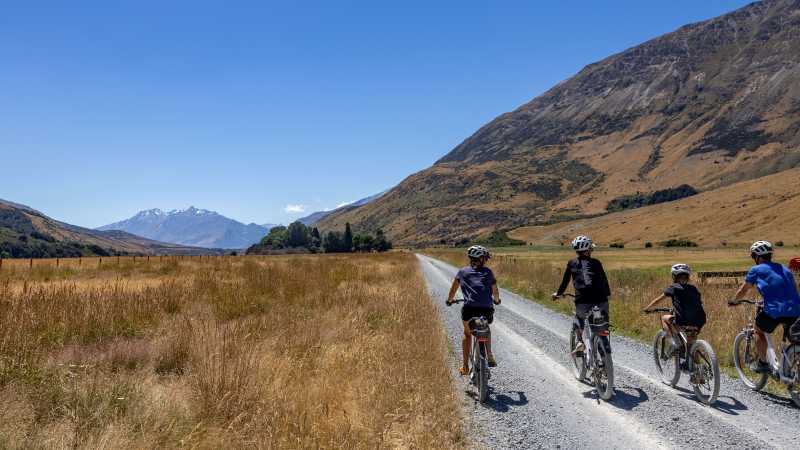 Cycling on the Around the Mountains Trail, between Mavora Lakes and Walter Peaks Station in the Vonn Valley | Izzi Barton