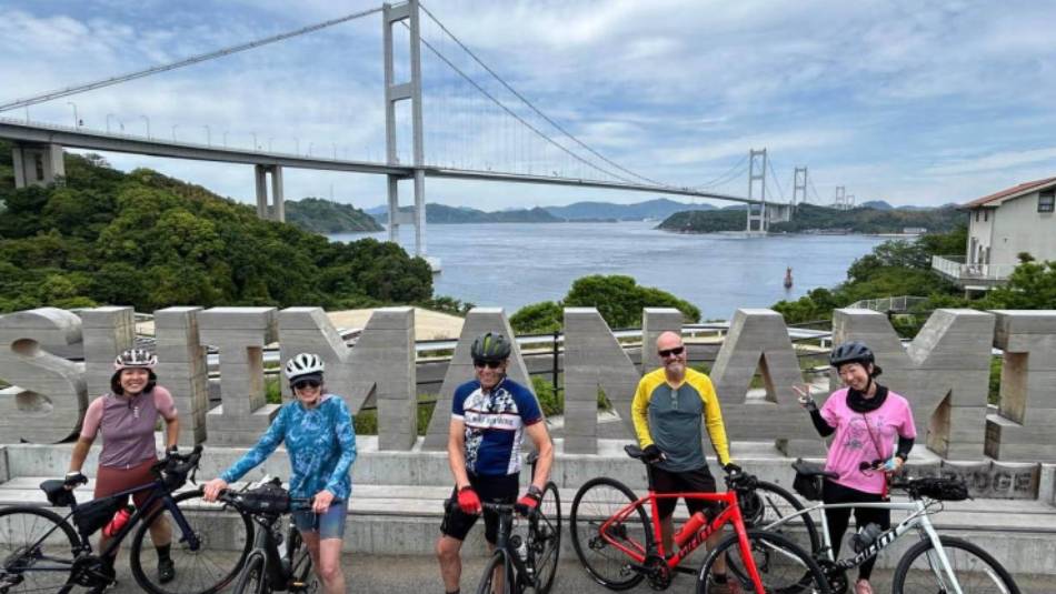 The purpose built cycleway joins together all the bridges of the Seto Inland Sea | Will Turner