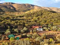 The Larapinta Semi-Permanent Camps enjoy a secluded wilderness location amongst the hills -  Photo: Sue Badyari