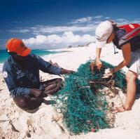 Clearing nets and marine debris from Arhnem Land Coastline -  Photo: Dhimurru Land Management