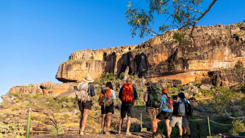 Group admiring Nourlangie Rock | Shaana McNaught