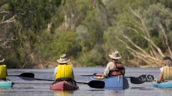 Canoeing on the tropical Katherine River