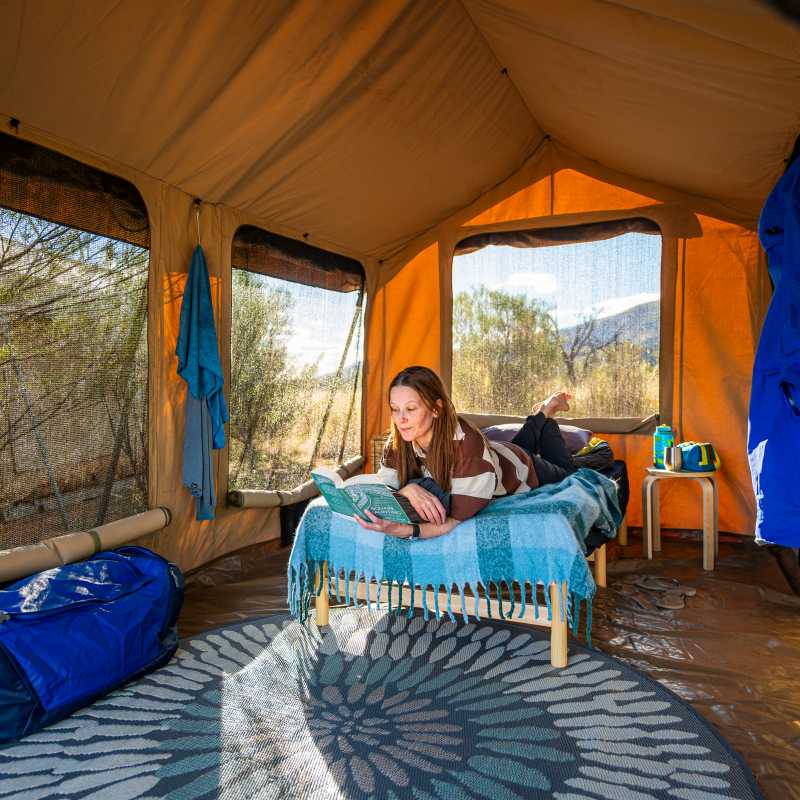 Stay at our Eco-Comfort Camps on the Larapinta Trail | Lachlan Gardiner