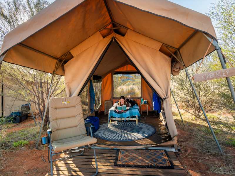 Stay at our Eco-Comfort Camps on the Larapinta Trail | Lachlan Gardiner