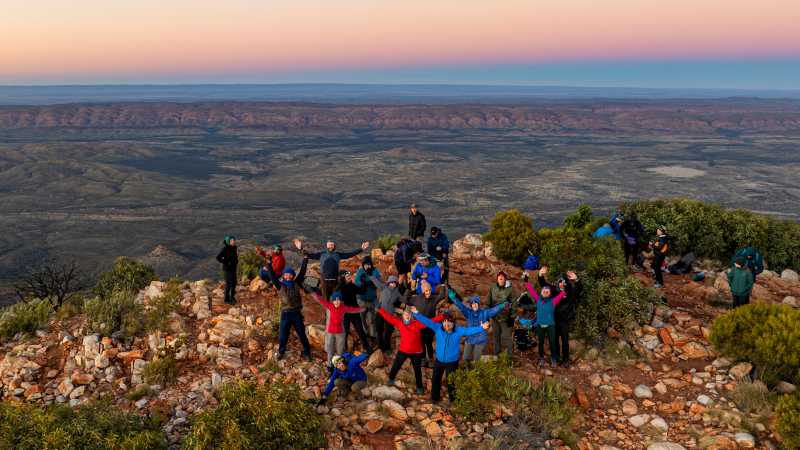 Sunrise is the best time of day to climb Mt Sonder on the Larapinta Trail - Classic Larapinta Trek in Comfort, Australia
