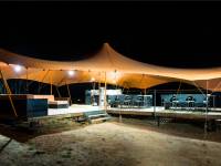 Solar powered LED lighting systems are just one of the sustainable technologies behind the Larapinta Camps  |  <i>Caroline Crick</i>