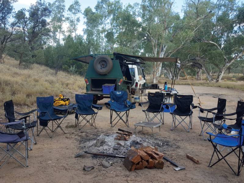 Campsite setup down by Birthday Waterhole | Linda Murden