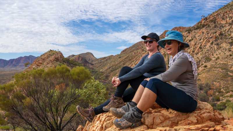 Enjoying the views on the Larapinta Trail | Luke Tscharke