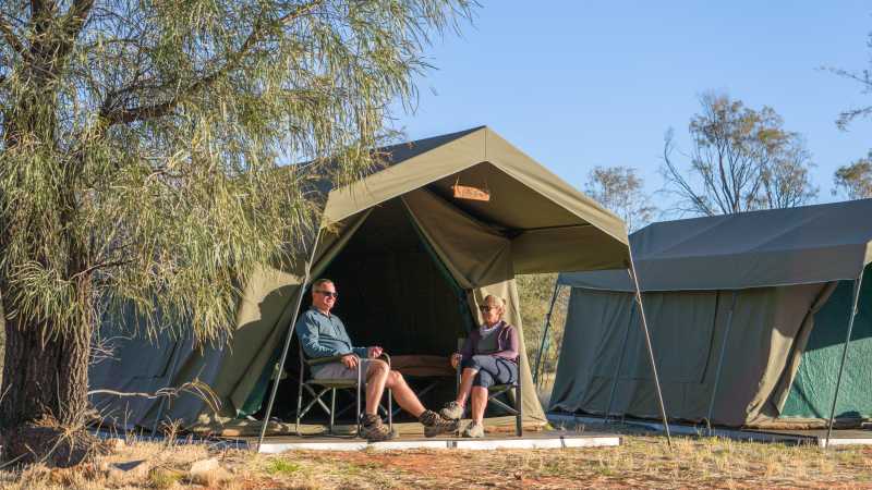 Relaxing at our Exclusive Eco-Comfort Camp | Luke Tscharke