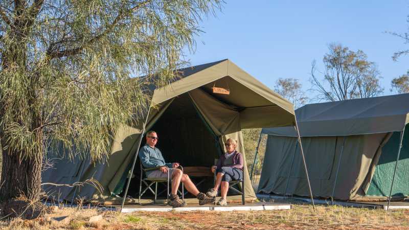 Relaxing at our Exclusive Eco-Comfort Camp | Luke Tscharke