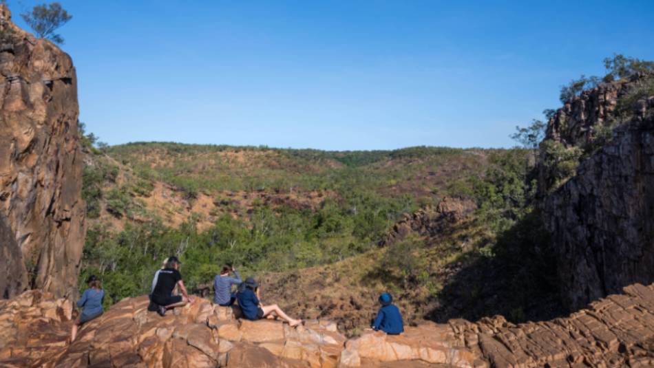 Taking a break to enjoy the vistas along the Jatbula Trail | Oliver Risi