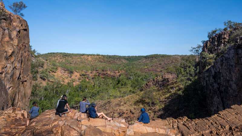 Taking a break to enjoy the vistas along the Jatbula Trail | Oliver Risi