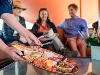 Snacks are served at our eco-comfort camps on the Larapinta Trail |  <i>Shaana McNaught</i>