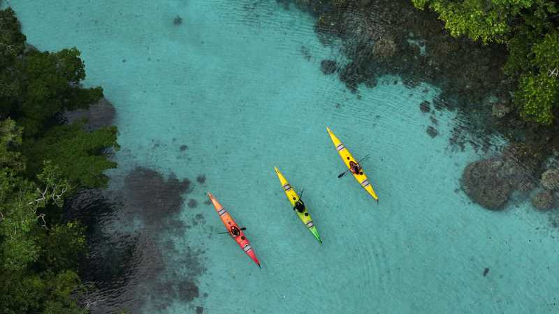 Kayaking the turquoise waters of Palau