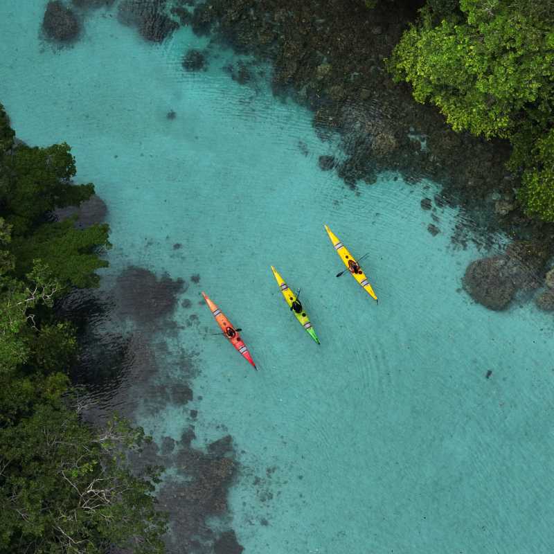 Kayaking the turquoise waters of Palau