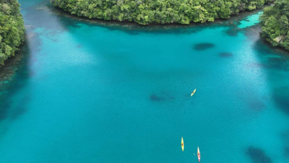 Kayaking the tranquil waters of Palau