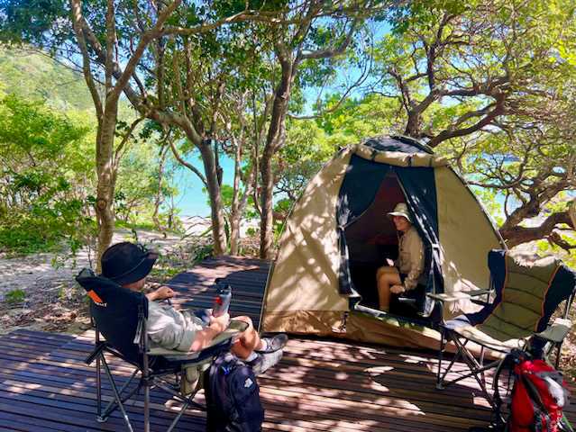 Camping in comfort on the guided Ngaro Track Walk | Michael Buggy