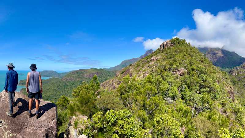 Hikers on Nina Peak - Thorsborne Trail - Munamudanamy (Hinchinbrook Island) | Michael Buggy
