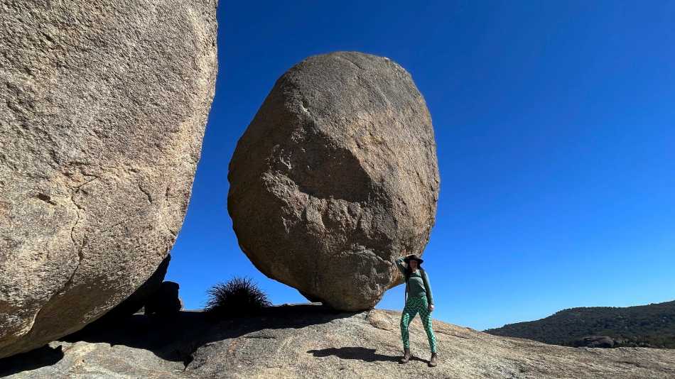The impressive granite rock of Girraween